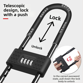 U formos užraktas stiklo durims, parduotuvių durims skirtas slankiojančioms dviejų durų anti-vagystės užraktas, dvigubo atidarymo rinkinys (Modelis: Type C; Medžiaga: ABS korpusas; Ženklas: Zhiwei; Pritaikymas: stiklinės durys, parduotuvių durys, slankioja