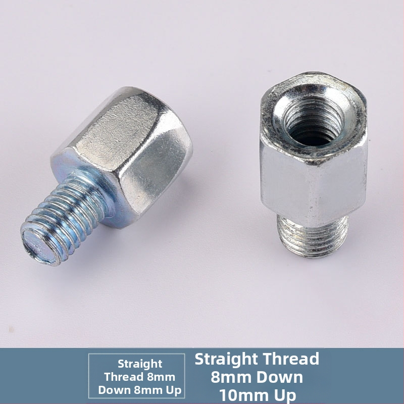 Kepu elektrilise mootorratta peegli konversioonikruvi adapter, 10 mm kuni 8 mm, sirge niit