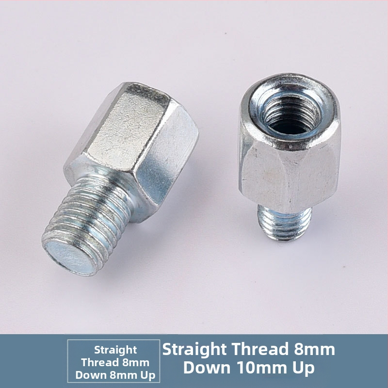 Kepu elektrilise mootorratta peegli konversioonikruvi adapter, 10 mm kuni 8 mm, sirge niit