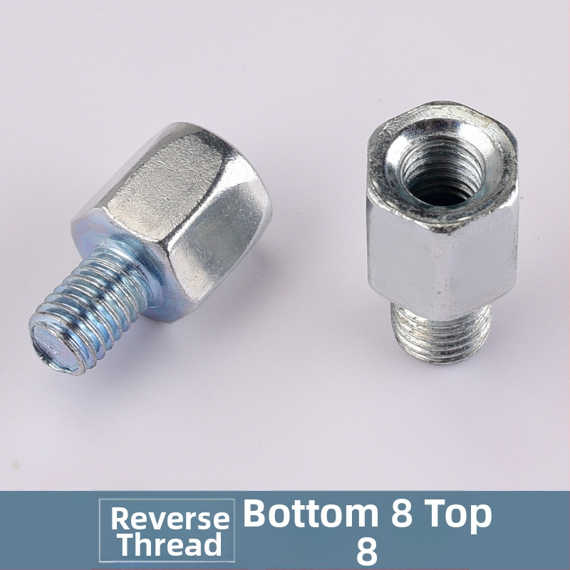 Kepu elektrilise mootorratta peegli konversioonikruvi adapter, 10 mm kuni 8 mm, sirge niit