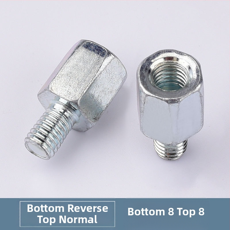Kepu elektrilise mootorratta peegli konversioonikruvi adapter, 10 mm kuni 8 mm, sirge niit