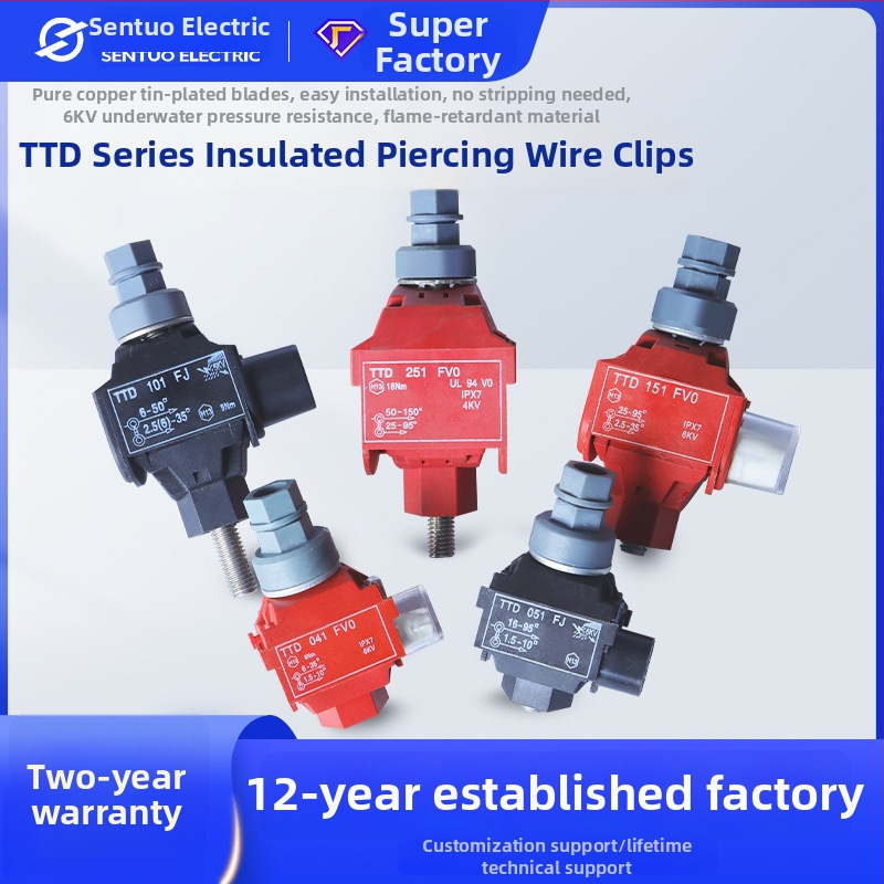 Szigetelt átfúró csipesz – Ttd sorozat, nylonból, 1 kV, injekciós öntéses kialakítás