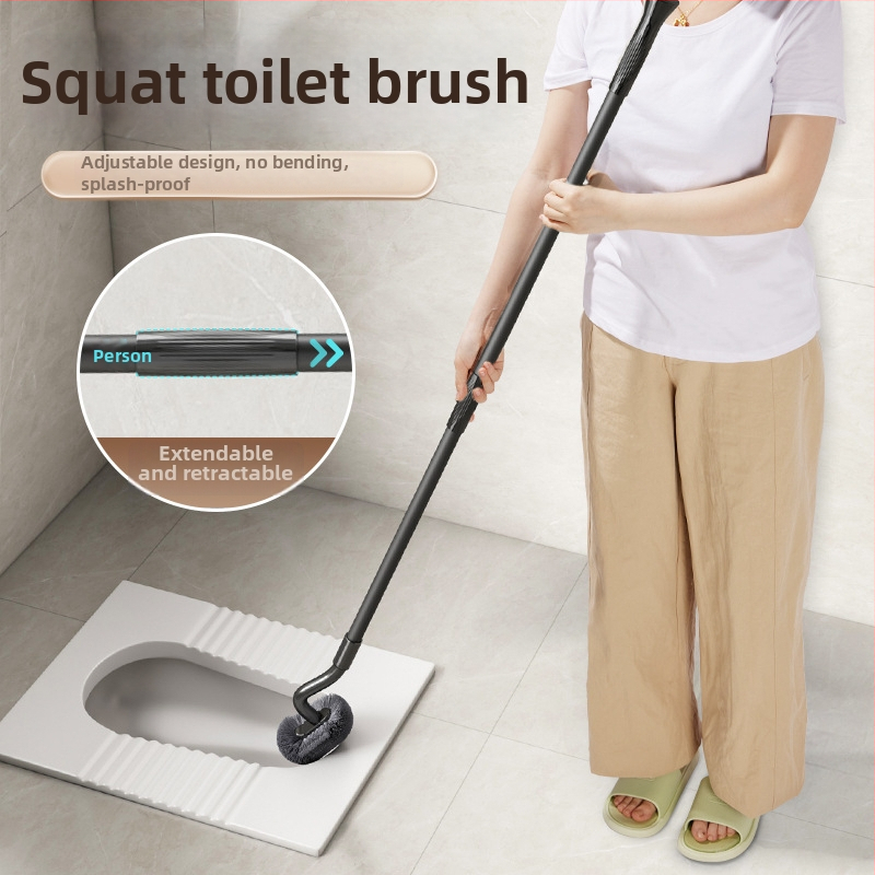 S-kujuline teleskoopiline seinale paigaldatav WC-hari, squat-toa jaoks, roostevabast terasest, ilma surnud nurkadeta