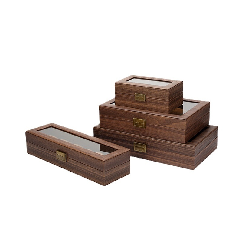 Cutie din lemn pentru ceasuri și bijuterii cu compartimente 3/6/10/12; material: lemn; scop: depozitare ceasuri
