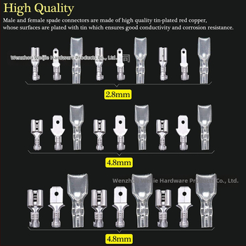 Weijie kištinių terminalų rinkinys, 1 polius, krimps jungtis, laidų terminalai