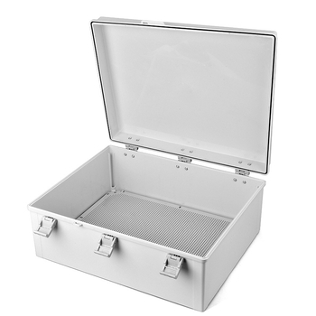 IP65 plastmasas ūdensizturīga sadales kārba ārējai lietošanai, korpuss ABS/PC, sienas montāža ar šarnīru aizslēgu, caurspīdīgs vāciņš