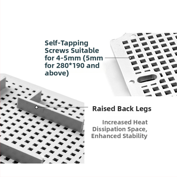 CNWZDQ vandeniui atspari montavimo plokštė su plastiniu šešiakampio ląelių tinklu skirstyklinei dėžei