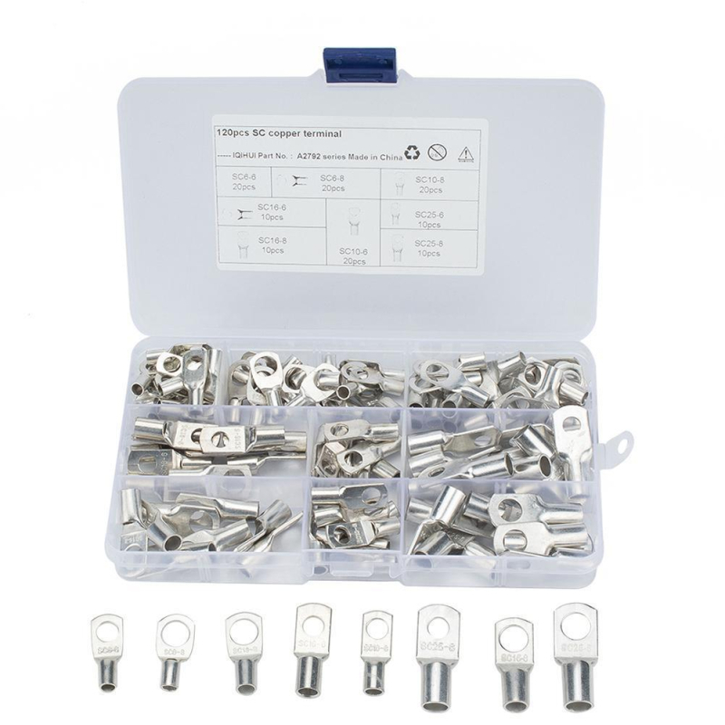 CNHH HSC120Y Ansamblu terminale din cupru placat cu staniu, 120 buc., SC6-25