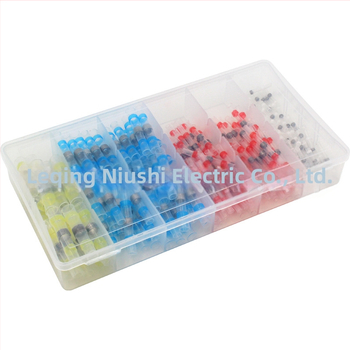 SST litavimo žiedų rinkinys, atsparus vandeniui, šilumos susiuvimo vamzdeliai, izoliuota terminalų dėžutė, 100 vnt