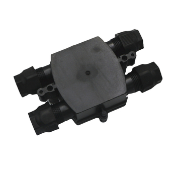 Cutie de conexiune IP68 cu 2 intrări și 2 ieșiri, bloc-terminal cu 3 poziții (iluminat stradal LED exterior)