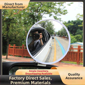 Apvalus 304 nerūdijančio plieno galinis veidrodėlis, plokščias veidrodėlis, suderinamas su GM sedan, pritaikomas apdorojimas