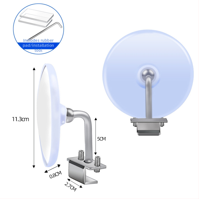 Apvalus 304 nerūdijančio plieno galinis veidrodėlis, plokščias veidrodėlis, suderinamas su GM sedan, pritaikomas apdorojimas