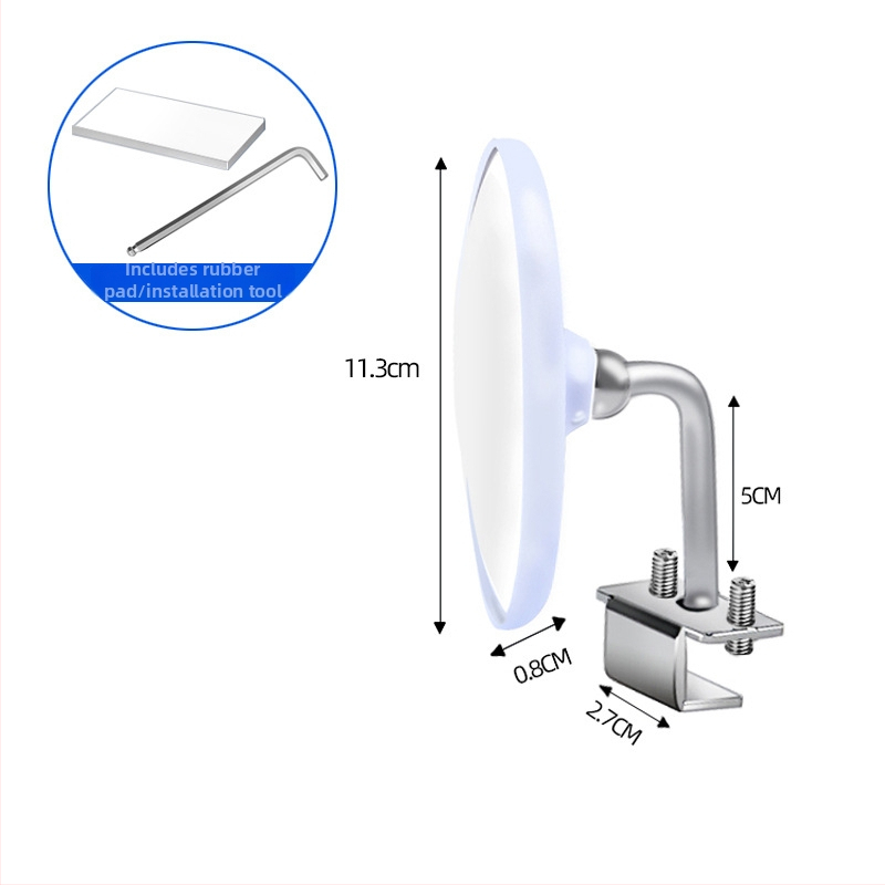 Apvalus 304 nerūdijančio plieno galinis veidrodėlis, plokščias veidrodėlis, suderinamas su GM sedan, pritaikomas apdorojimas