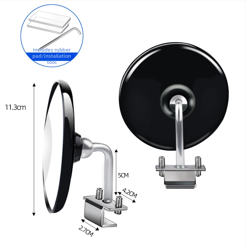 Apvalus 304 nerūdijančio plieno galinis veidrodėlis, plokščias veidrodėlis, suderinamas su GM sedan, pritaikomas apdorojimas