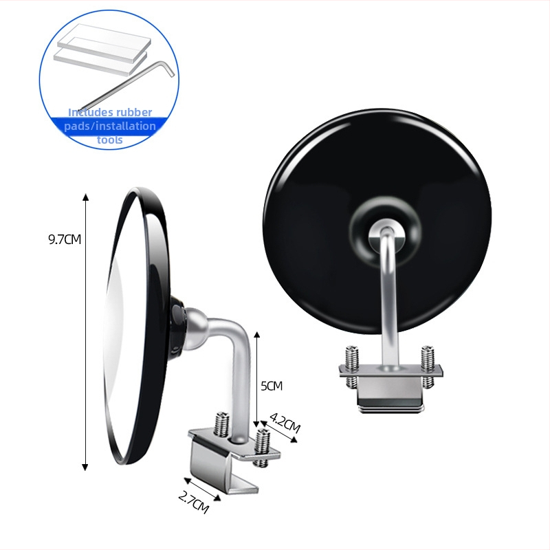 Apvalus 304 nerūdijančio plieno galinis veidrodėlis, plokščias veidrodėlis, suderinamas su GM sedan, pritaikomas apdorojimas