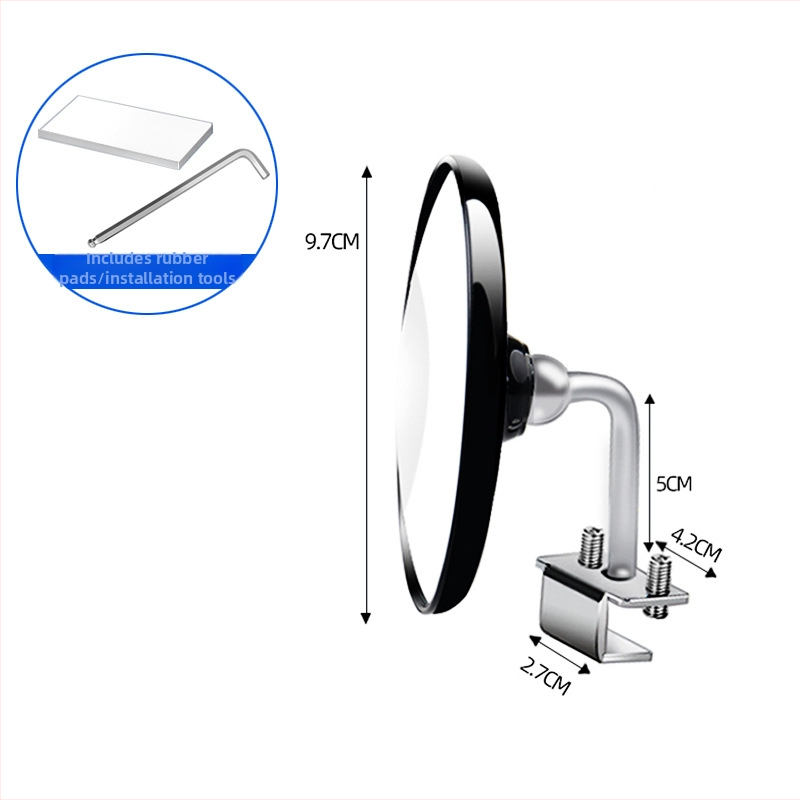 Apvalus 304 nerūdijančio plieno galinis veidrodėlis, plokščias veidrodėlis, suderinamas su GM sedan, pritaikomas apdorojimas