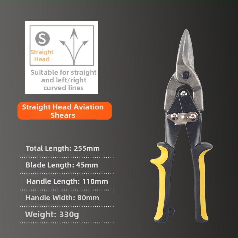 Xinton Priemyselné Viacúčelové Rezné Nožnice na Kov – Tvrdo použiteľné nožnice z nerezovej ocele, na hliníkové dosky a ľahké oceľové konštrukcie