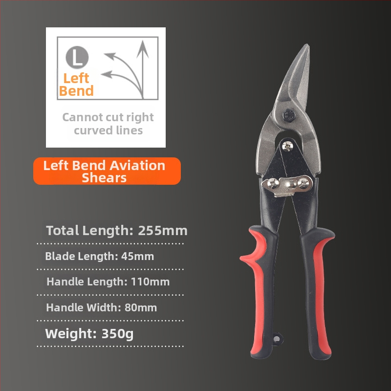 Xinton Priemyselné Viacúčelové Rezné Nožnice na Kov – Tvrdo použiteľné nožnice z nerezovej ocele, na hliníkové dosky a ľahké oceľové konštrukcie