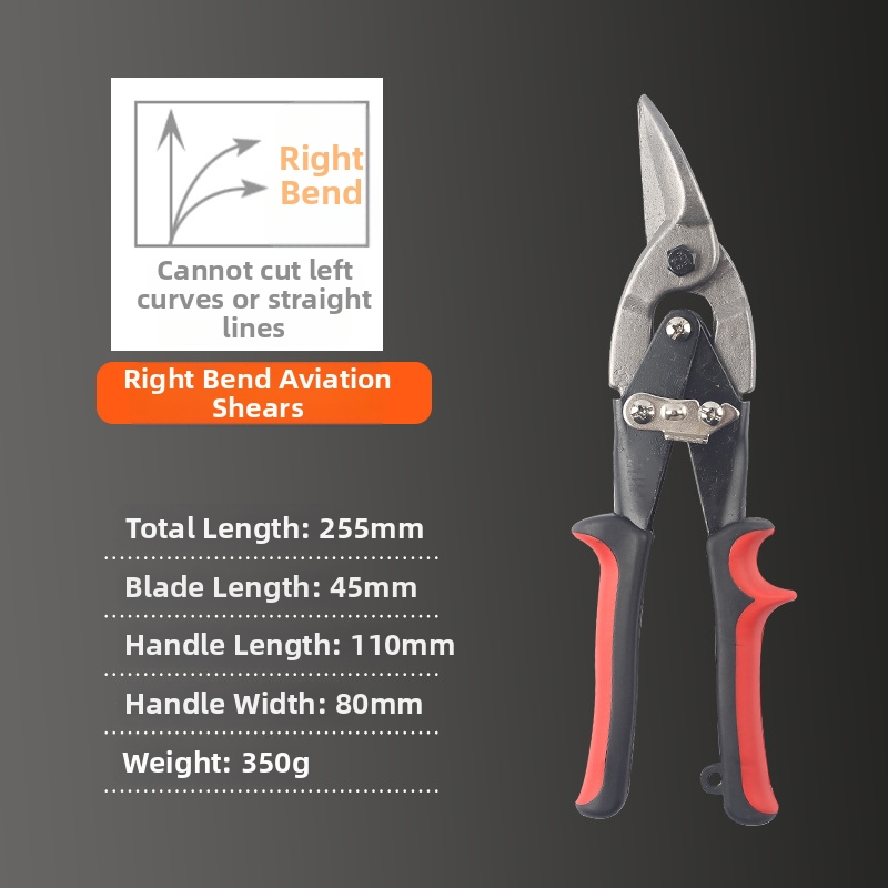 Xinton Priemyselné Viacúčelové Rezné Nožnice na Kov – Tvrdo použiteľné nožnice z nerezovej ocele, na hliníkové dosky a ľahké oceľové konštrukcie