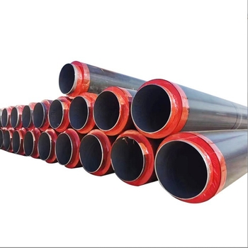 Poliuretano izoliuotas plieninis vamzdis, prefabrikuotas tiesioginiam užkasimui, su plieno šerdimi, šilumos laidumas 0,033 W/mK, darbinė temperatūra -60 iki 140 °C