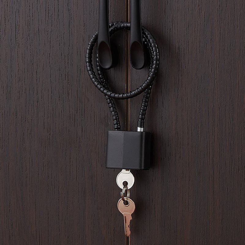 Κλειδαριά με καλώδιο από κράμα ψευδάργύρου και μεταλλικό καλώδιο για κράνη, ντουλάπες και λαβές πορτών