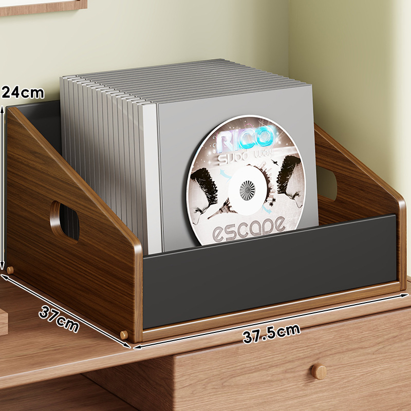 Vinilo įrašų laikymo laikiklis iš MDF ir akrilo, šiuolaikiškas minimalistinis dizainas, modelis 2218083829504804096, daugiafunkcinis