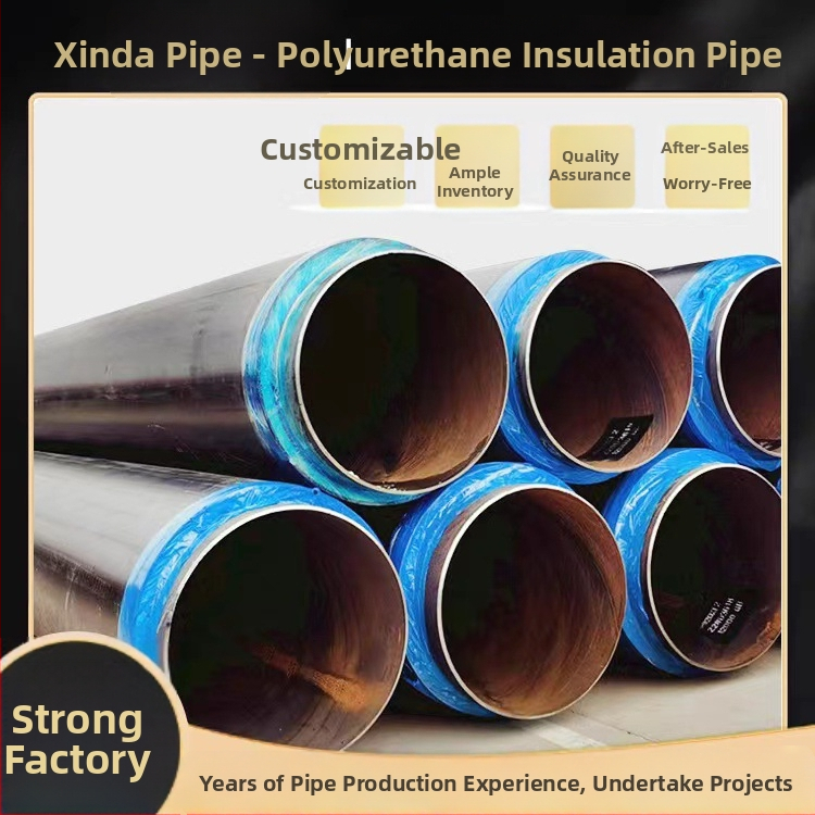 Poliuretano izoliuotas plieninis vamzdis su plienos šerdimi; darbinė temperatūra -60–140°C; šilumos laidumas 0,033 W/mK; apkrovos atsparumas ≥0,38