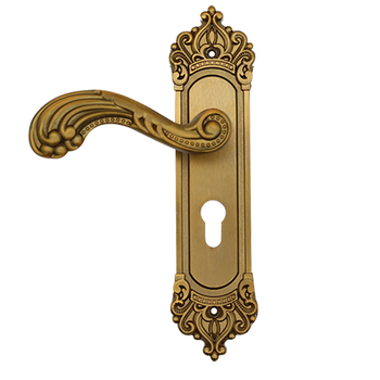 Ευρωπαϊκού στυλ κλειδαριά πόρτας με λαβή για εσωτερικές ξύλινες πόρτες, σώμα από αλουμίνιο, μηχανικό κλείδωμα, απόσταση οπών 165 mm, μοντέλο 23-03