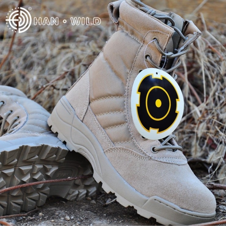 Hanye mikrofiiberist kõrge varbaga taktikalised saapad täiskasvanutele, unisex