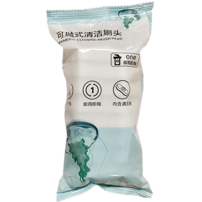 Falihoz rögzíthető egyszer használatos WC-kefe készlet – műanyag; logónyomás elérhető; testreszabás; magáncímke elérhető; kiszerelés 40 darab