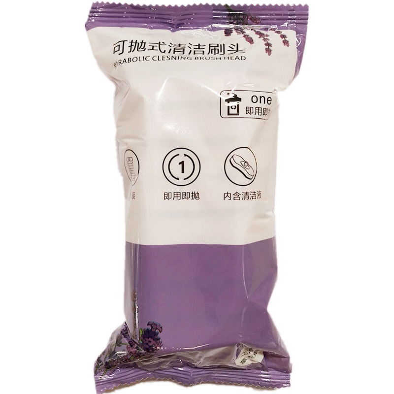 Falihoz rögzíthető egyszer használatos WC-kefe készlet – műanyag; logónyomás elérhető; testreszabás; magáncímke elérhető; kiszerelés 40 darab