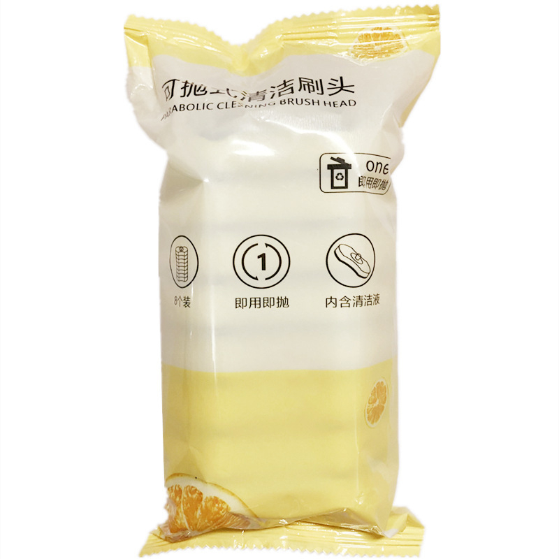 Falihoz rögzíthető egyszer használatos WC-kefe készlet – műanyag; logónyomás elérhető; testreszabás; magáncímke elérhető; kiszerelés 40 darab