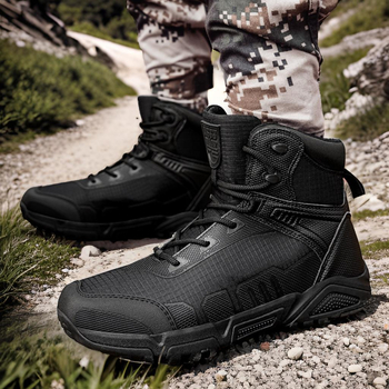 Žygio bateliai - žemo kirpimo raišteliai, skirti įvairiems lauko maisto poreikiems, dėvėjimo atspari gumos pada, tinklinė vidinė dalis, viršus iš PU pluošto ir Oxford audinio