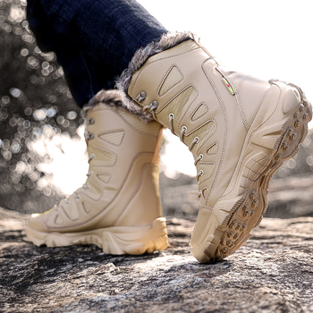 Meeste välised kõrge varbaga matkajalatsid sünteetilisest nahast — vastupidavad kõrbemarsruutidele, ekstreemseteks väljakutseteks, matkad ja telkimine, võitluskunstide enesekaitseks (2103; sünteetiline nahk; täiskasvanud; mehed; ekstreemsed väljakutsed, ma