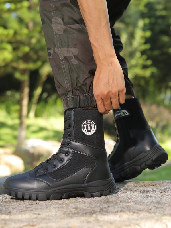 Unisex drobės apsaugos batų su kvėpuojančia tinkline viršutine dalimi, apvalus pirštas, vidutinio aukščio kulnas — Feet of Yu