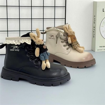 Mali dječji Martin čizme za djevojčice zimu, casual obuća u pustinji, gornji dio od umjetne kože, potplat od gume, uzorak jedinstven, lansiranje jesen 2025