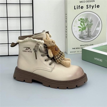 Mali dječji Martin čizme za djevojčice zimu, casual obuća u pustinji, gornji dio od umjetne kože, potplat od gume, uzorak jedinstven, lansiranje jesen 2025