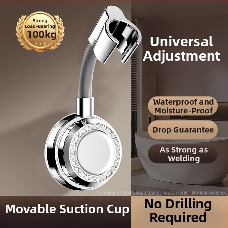 Dušo galvos laikiklis su lipniu montavimu, nerūdijantis plienas, be gręžimo, naujas Kinijos stilius