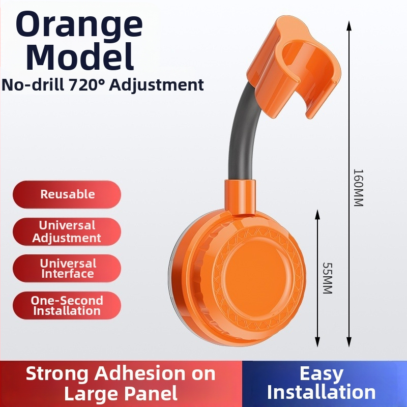 Dušo galvos laikiklis su lipniu montavimu, nerūdijantis plienas, be gręžimo, naujas Kinijos stilius