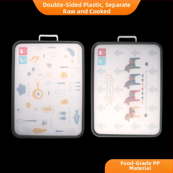 Hong Junda Plastikinė dviejų pusių pjaustymo lenta daržovėms, tešlai ir vaisiams — antibakterinė, neslystanti, atspari pelėsiams