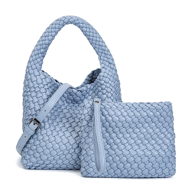 PU nahast vöödiline kott magnetilise luku, polüestervooder, üks rihm