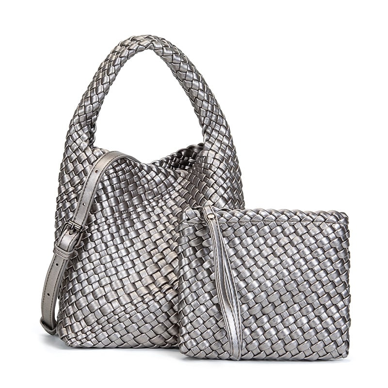 PU nahast vöödiline kott magnetilise luku, polüestervooder, üks rihm