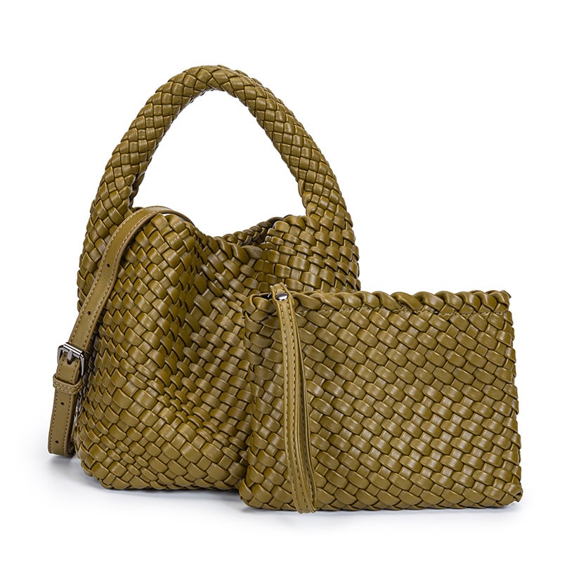 PU nahast vöödiline kott magnetilise luku, polüestervooder, üks rihm