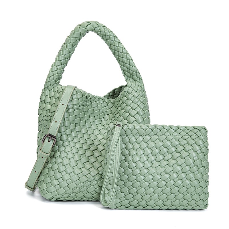 PU nahast vöödiline kott magnetilise luku, polüestervooder, üks rihm