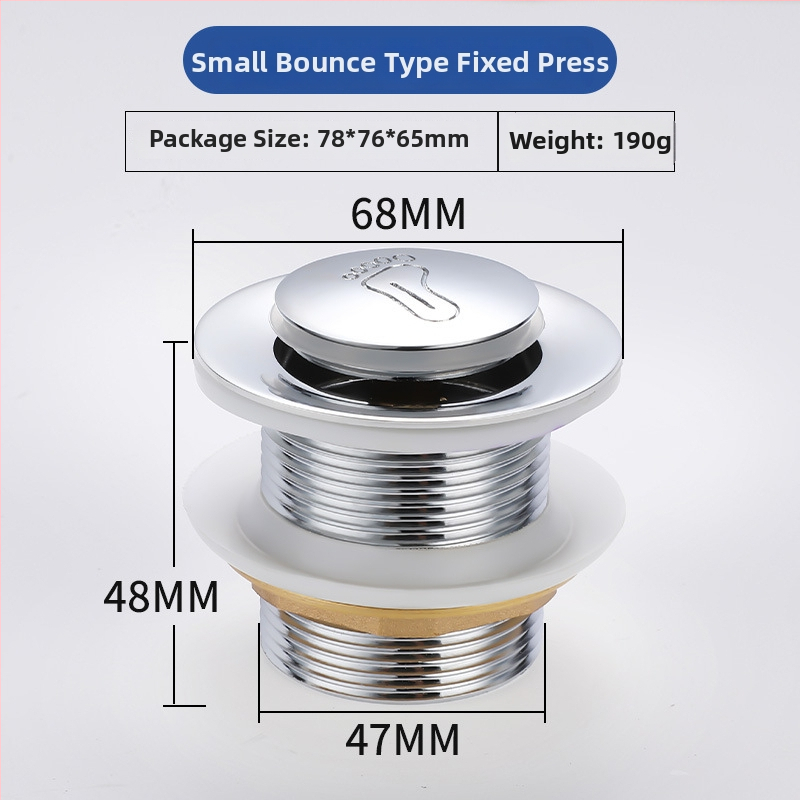 Messingist vannivool pop-up mehhanismiga (bounce tüüp), Briti stiilis avamine, mudel: vannivool, kaasaegne minimalistlik disain
