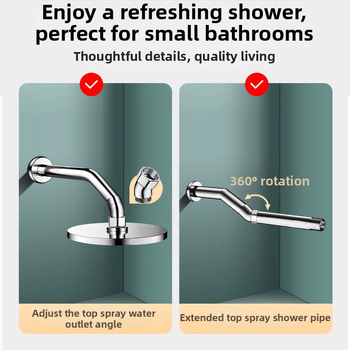 Dušas galvas leņķa regulators — 135° leņķis, 4 punktu regulējams savienotājs, nerūsējošais tērauds, Boonen