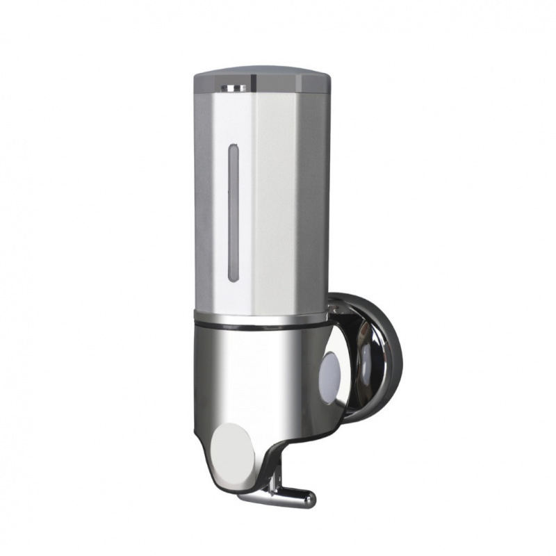 Skysto muilo dozatorius iš ABS ir nerūdijančio plieno, 500 g, injekcinio formavimo technologija, šiuolaikinis minimalistinis stilius, rankinis spaudimas