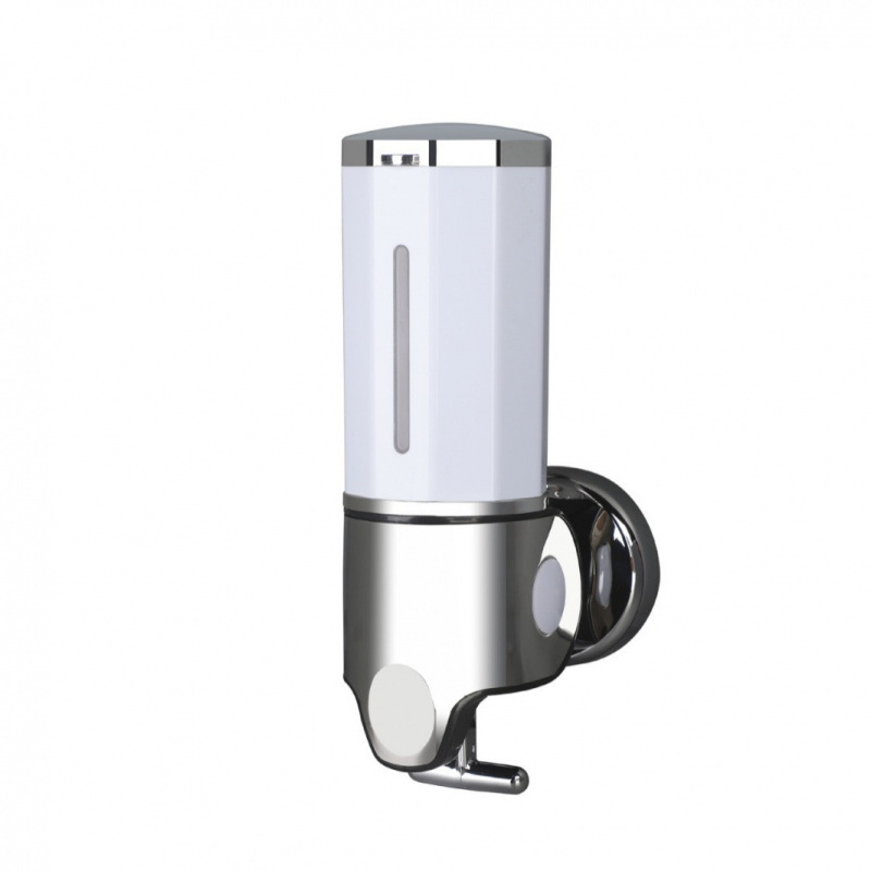 Skysto muilo dozatorius iš ABS ir nerūdijančio plieno, 500 g, injekcinio formavimo technologija, šiuolaikinis minimalistinis stilius, rankinis spaudimas