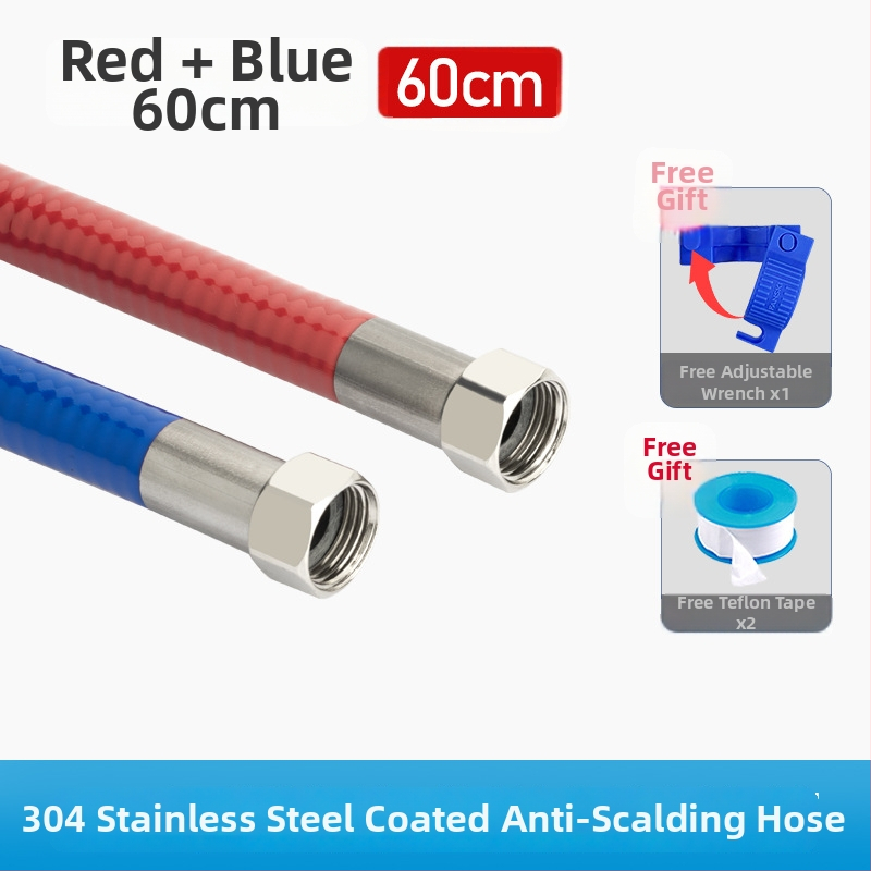 304 nerūdijančio plieno banginis vandens žarna su PVC danga, stora, sprogimo atspari ir apsauganti nuo nudegimų karštam ir šaltam vandeniui