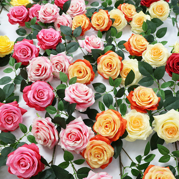 Viseća biljka za zid s plastičnim cvjetovima, imitacija rotana, serija Wedding Home, polu ručna i polu mehanička izrada